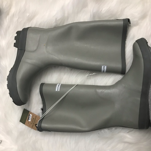 Ladies olive green rain boots - Picture 2 of 8